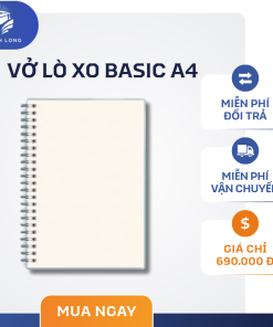 Vở lò xo basic A4 Thành Long  kẻ ngang